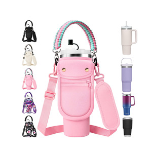 Bolsa Portabotellas con Bolsillo para Teléfono para Termos Stanley de 40/30 oz, Funda Aislante de Neopreno con 2 Bolsillos - Product Image 1