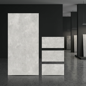Gray Terrazzo Carving Porcelain Tiles 24x48 Inch Cement Look Floor Wall for Contemporary Commercial Spaces - Product Image 1