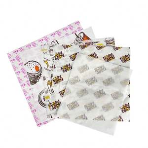 Papier d'emballage alimentaire résistant à la graisse, personnalisé avec logo, qualité alimentaire, vente en gros - Product Image 1