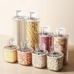 Household Food Safe Eco-Friendly <b>Stackable</b> sealed Plastic <b>Storage</b> <b>Box</b> Kitchen Canister for Cereal Nuts Dry Goods <b>Storage</b> - Product Image 1