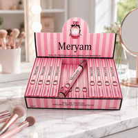 Ensemble de flacons cylindriques de parfum unisexe rayés rose et blanc pour affichage, shopping, décontracté, rendez-vous, longue durée