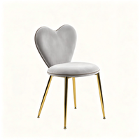 Chaise de maquillage confortable et de haute qualité en forme de cœur, personnalisable, pour coiffeuse de chambre, tabouret d'appoint