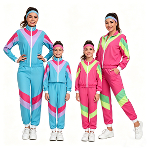 Costume des années 1980, vêtements de sport vintage des années 80, mode rétro, survêtements, costumes disco pour la famille, costumes assortis - Product Image 4