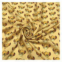 Populaire Simba Lion Cartoon 100% Viscose tissu numérique imprimé pour vêtements écologiques doublure Textile à la maison