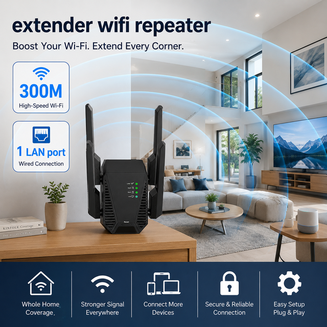 Wifi Repeater Range Extender 300mbps Dual Band Rapidly Expand Wireless Coverage  Repeater Wireless   Wifi Extender Wifi Repeater