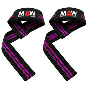 MAW Lifting Straps Black Green Anti-Slip Gym Weightlifting Equipment Unisex Velcro Closure - Product Image 3