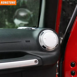 อุปกรณ์เสริมอลูมิเนียม<span class=keywords><strong>รถ</strong></span>ยนต์ Dash Board สติกเกอร์ฝาครอบเครื่องปรับอากาศสำหรับ Jeep Wrangler 2011 + - Product Image 6