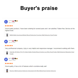 Medidor de distância a laser multifunção, detector de parede e localizador de pino, instrumento de medição 2 em 1 - Product Image 6