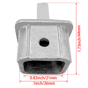 Stainless Steel <b>Square</b> Slide Cap For Boat Covers <b>Mirror</b> Polished Marine Hardware - Product Image 5
