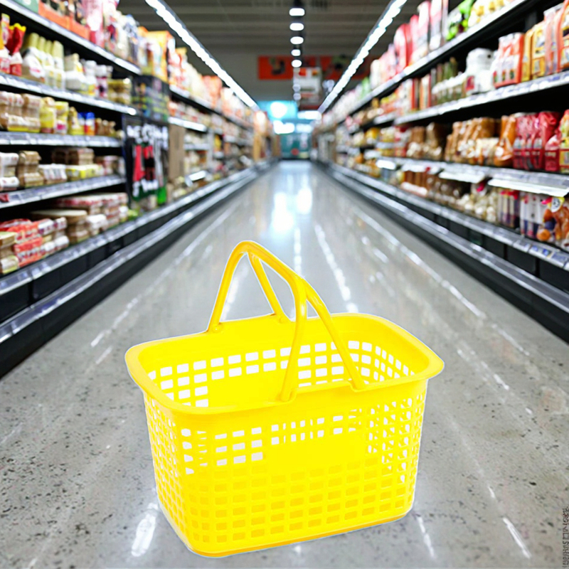 China Manufacturer 22L Plastic Pink Supermarket