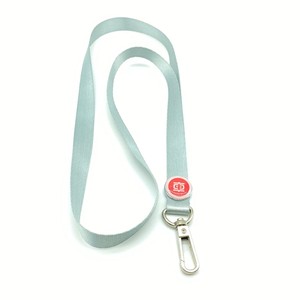 Lanière en polyester personnalisée avec logo imprimé par transfert thermique avec crochet pour porte-badge - Product Image 1