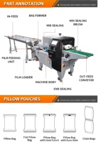 Machine d'emballage de sachets alimentaires horizontale inversée entièrement automatique haute performance, certifiée CE ISO, avec système de diagnostic à distance