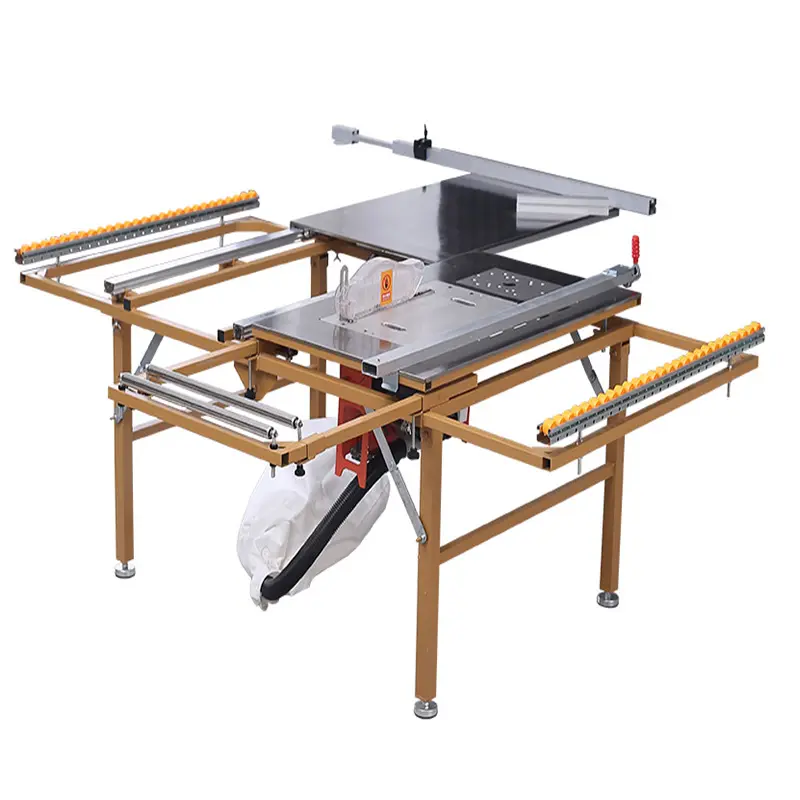 Máquina de carpintería de madera, mesa de sierra cuadrada para Sierra Circular con máquina enrutadora, máquina de sierra de mesa deslizante