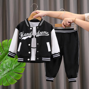 Uniforme de baseball élégant de <span class=keywords><strong>style</strong></span> coréen pour garçons de 1 an, tenue 2 pièces pour le printemps et l'automne pour les tout-petits et 2 enfants - Product Image 3