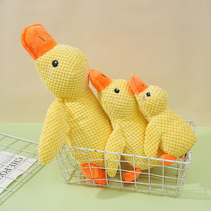 Saco de dormir de pato <span class=keywords><strong>amarillo</strong></span> Unisex de tamaño mediano, juguete para perros, resistente a mordeduras, pulido de dientes, práctico alivio del estrés para mascotas, algodón PP lavado - Product Image 2