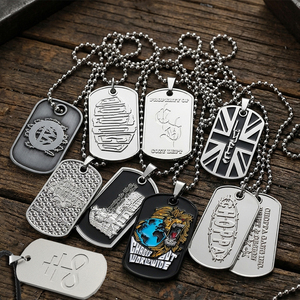 Placa <span class=keywords><strong>de</strong></span> Identificación Personalizada <span class=keywords><strong>para</strong></span> Perro, <span class=keywords><strong>de</strong></span> Metal Esmaltado, Aleación <span class=keywords><strong>de</strong></span> Zinc, Plateada, con Logotipo 2D/3D en Relieve, Collar con Placa <span class=keywords><strong>de</strong></span> Identificación <span class=keywords><strong>para</strong></span> Hombre - Product Image 1