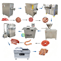 Machine automatique de remplissage de viande, équipement commercial de nouage de saucisses, mini-ligne de production de saucisses