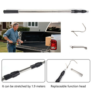Perche télescopique de 1,9 mètre en acier inoxydable 304 pour le récupération de marchandises de camion et l'installation d'auvents - Product Image 4