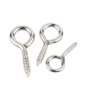 Acero inoxidable antioxidante resistente plata autorroscante oveja madera ojal <span class=keywords><strong>ojo</strong></span> ganchos colgantes tornillos perno <span class=keywords><strong>OJO</strong></span> PARA MADERA - Product Image 5