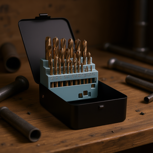 Jeu de forets en acier rapide M35, 29 pièces, revêtement TiCN, pointe à 135 degrés pour l'acier, avec étui de rangement - Product Image 2