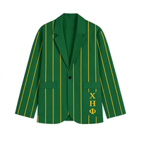Blazer d'affaires pour hommes Chi Eta Phi, sur mesure, style grec, grande taille, respirant, en laine/viscose, pour adultes