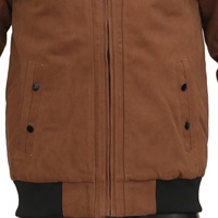 Chaqueta Acolchada de Lona con Capucha para Hombre, Ropa OEM, 100% Algodón, para Invierno