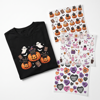 Badges thermocollants à bas parfum, sûrs, en PET, à toucher doux, pour vêtements d'enfants, avec motifs de dessins animés