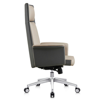 Chaise de bureau pivotante moderne en cuir PU pour bureau à domicile avec hauteur réglable