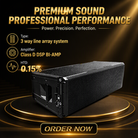 Prix Usine Promotionnel Haut-parleur Line Array Actif 3 Voies 2x12 Pouces 4000W RMS Classe D DSP en Bois Contreplaqué pour Concerts en Extérieur