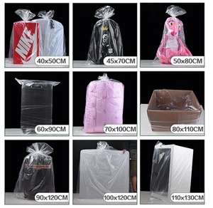 Sac en plastique PE plat ouvert, grande taille, <span class=keywords><strong>transparent</strong></span>, fond plat, ouverture supérieure, pochette, housse anti-poussière, sac d'emballage PE pour matelas, <span class=keywords><strong>cadeau</strong></span> - Product Image 6