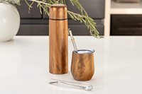 Ensemble de thé Yerba Mate avec gourde de 8 oz, tasse à Yerba Mate avec couvercle hermétique, thermos de 500 ml, paille en bois Bombilla, tasse à Mate