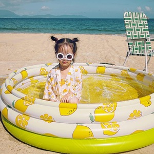 Inflatable Lemon Water Pool 150Cm Outdoor Thickened PVC Swimming Pool For Kids Beach Play - Product Image 1