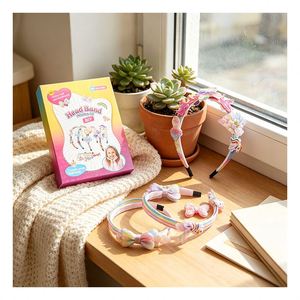 ชุดทำที่คาดผมเจ้าหญิง DIY สำหรับเด็กผู้หญิง ลายผีเสื้อ มงกุฎ ดอกไม้ โบว์ สติ๊กเกอร์ งานฝีมือทำเอง ของชำร่วยงานปาร์ตี้ ชุดของขวัญ กล่องของเล่น - Product Image 3