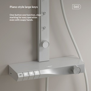 R&T S60 Shower Set with Slide Bar Copper Wall <b>Mount</b> Back <b>Spray</b> Household - Product Image 4