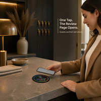 Carte NFC personnalisée en acrylique avec logo pour avis Google, NTAG213 13.56MHz, autocollant de table étanche pour restaurant, hôtel, café, vente en gros