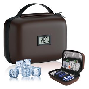 Medicine <b>Bag</b> Insulin Cooler Travel Case with Temperature Display Diabetic <b>Cooling</b> <b>Bag</b> for Insulin Pens and Supplies - Product Image 1