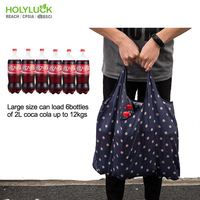 Sacs de courses réutilisables en gros pour usine, motif carotte adorable, en polyester recyclé et réutilisable, avec fonction pliable