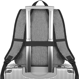 Sac à dos d'extérieur <span class=keywords><strong>Lounge</strong></span> <span class=keywords><strong>Fly</strong></span> personnalisé pour homme imperméable et léger en toile et cuir avec accès USB aspect lavé - Product Image 4