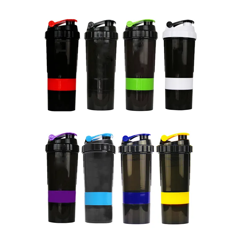 Nieuwe 500Ml Gratis Bpa Custom Logo Private Label Gym Shakers Fles, sport Eiwit Fles Eiwit Drinkwater Shaker Fles