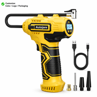8.4V 150PSI 10.5Bar Cordless Tire Inflator Portable Digital Air Compressor USB Rechargeable Auto Stop Pump for Car Bike Ball OEM