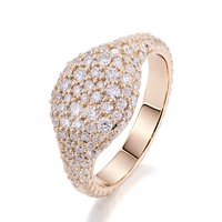 Hiphop Fine Jewelry 14K Solide Jaune Or Rond Brillant Coupe VVS Moissanite Diamant Personnalisé Bagues de Fiançailles pour Femmes Hommes