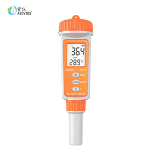 Analyseur de salinité numérique Azovtes Ae837a, analyseur portable de la qualité de l'eau pour l'aquaculture avec mesure de la température et de la densité relative - Product Image 2