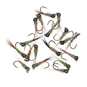 Señuelos de Pesca Perdigon Jig Nymphs, Señuelos de Pesca con Cuentas de Tungsteno, Sin Púas, Euro Nymphs, para Trucha, Trucha Arcoíris, Pesca de <span class=keywords><strong>Agua</strong></span> Dulce - Product Image 1