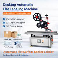 Machine d'étiquetage automatique pour cartons, applicateur d'étiquettes sur surface plate supérieure et d'angle