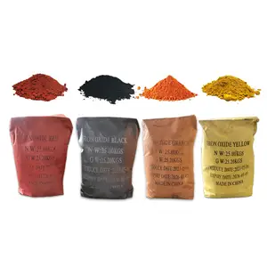 Fe2O3 Iron Oxide Pigments Red And Yellow Black Green Fe2O3 Black For Floor Cement Color Brick Concrete