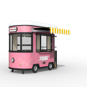 Carrito de Comida Móvil Eléctrico Multifuncional de Cuatro Ruedas, Carrito de Bebidas para Venta Ambulante de Té con Leche y Café - Product Image 6