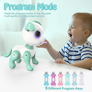 Jouet de chien robot interactif à détection de gestes avec des sons de marche, des aboiements, des lumières, un chiot réaliste télécommandé pour enfants - Product Image 4