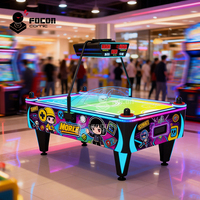 Nouvelle machine de jeu de hockey sur structure métallique avec balle à coussin d'air, équipement de divertissement de haute qualité à monnayeur pour deux joueurs