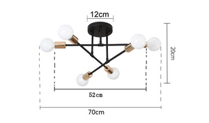 Lumières LED pour chambre à coucher, lumière de plafond dorée chaude et romantique, éclairage minimaliste, salon, salle à manger, <span class=keywords><strong>sans</strong></span> ampoule - Product Image 5
