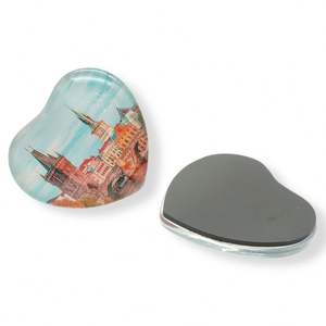 Imán Personalizado Creativo para Refrigerador con Diseño 3D de París, Italia y Grecia en Cristal - Product Image 3